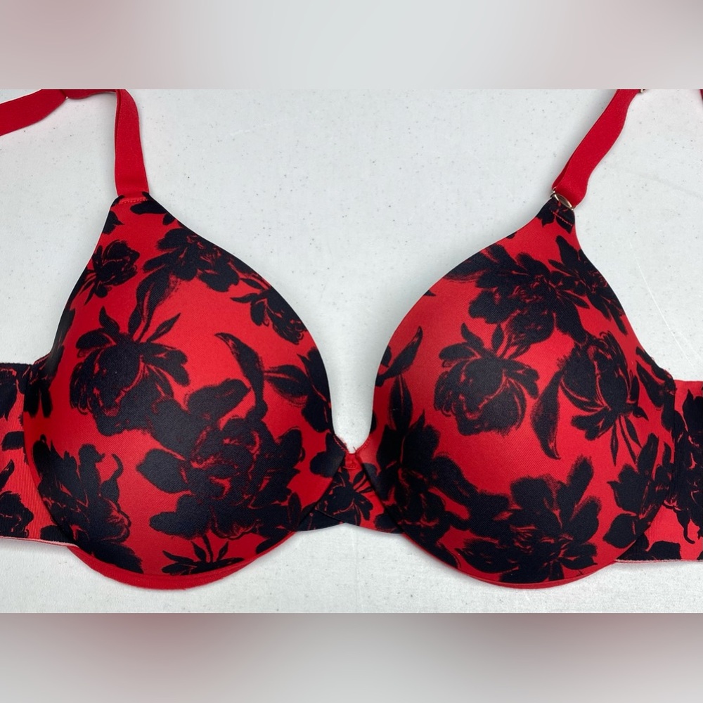 Sleekback by LVR RED/BLK Lightly Lined Underwire, 38B *P1064